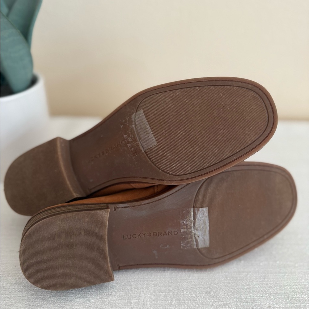Lucky Brand Harping Brown Tan Nubuck Two Way Casual Flats - Picture 12 of 13